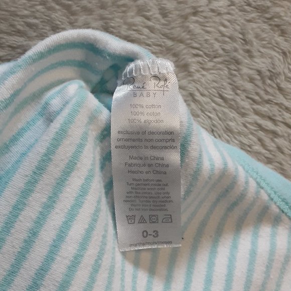 ❄️ 0-3m | René Rofé | Striped Bodysuit/Onesie - Picture 3 of 3